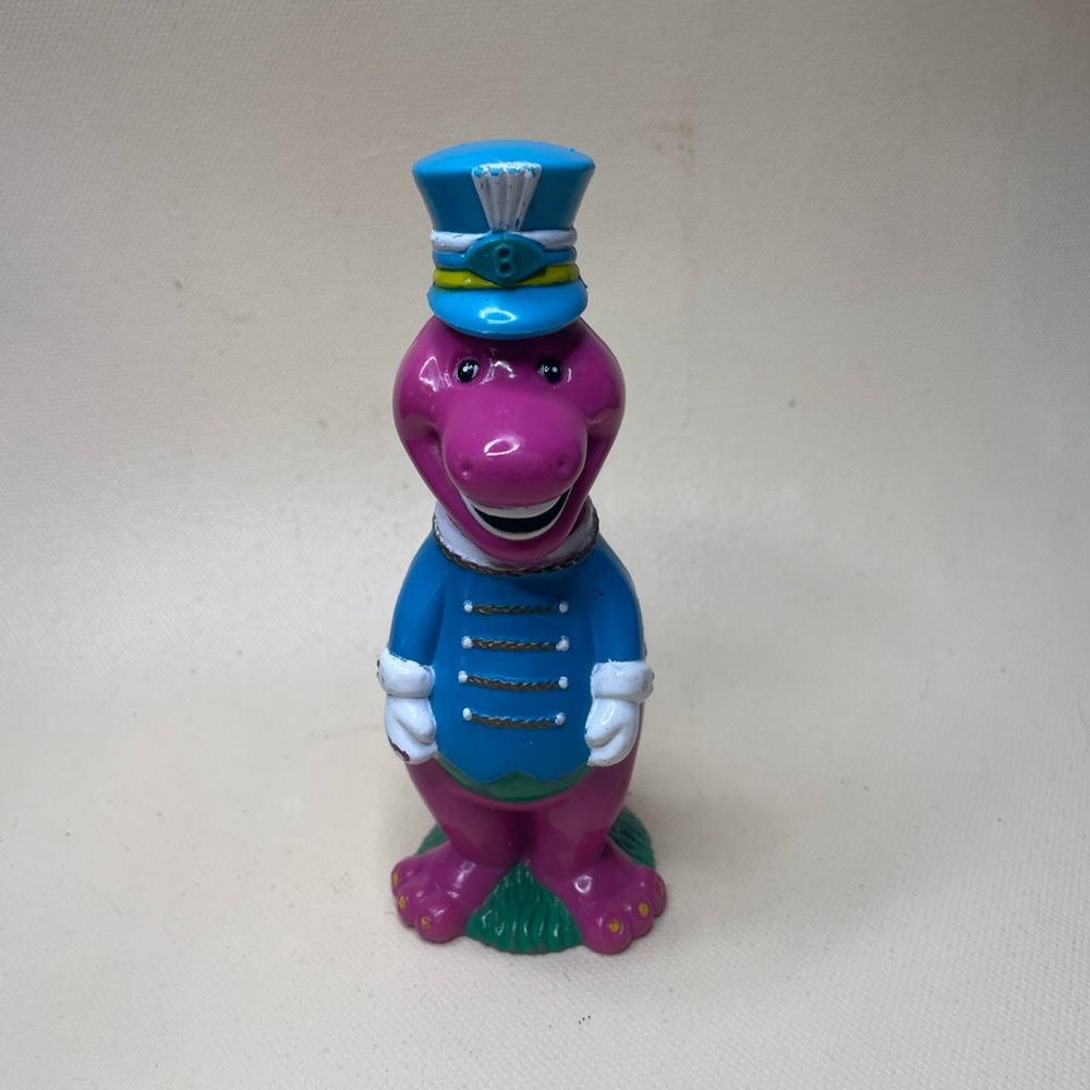 Vintage Marching‎ Band Barney the Dinosaur Figure, 4.75" PVC Vinyl 1993